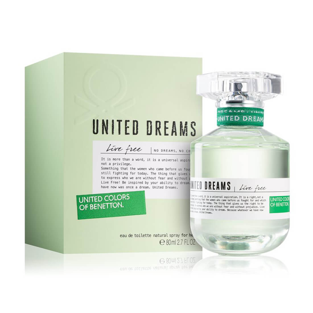 United Colors of Benetton United Dreams Live Free Eau De Toilette For Women 80ml